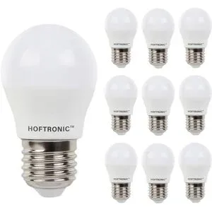 HOFTRONIC 10x E27 LED Lampe - 2,9W 250lm - 2700K warmweiß - Ersetzt 35 Watt - E27 Fassung - G45 MiniGlobe - Große Fassung