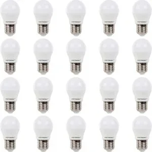 HOFTRONIC 20x LED E27 Lampe - 2,9 Watt 250 Lumen - 2700K warmweißes Licht - Große Fassung - Ersetzt 35 Watt - G45 Form