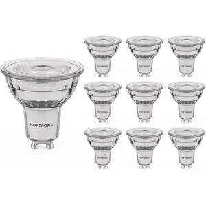HOFTRONIC 10x GU10 LED Spot - 4 Watt 345 Lumen - 2700K warmweiß - Dimmbar - Ersetzt 50 Watt - LED Reflektor