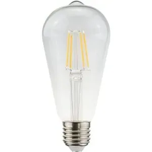 HOFTRONIC LED-Glühlampe E27 - 4,5 Watt 470 Lumen - ST64 Edison - 2700K Warmweißes Licht - Dimmbar - Klares Glas
