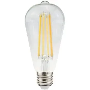HOFTRONIC LED-Glühlampe E27 - 11 Watt 1521 Lumen - ST64 Edison - 2700K Warmweißes Licht - Dimmbar - Klares Glas