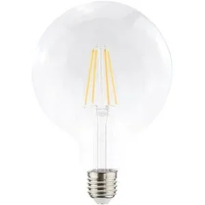 HOFTRONIC LED-Glühlampe E27 - 9 Watt, 1055 Lumen - G125 - 2700K warmweißes Licht - dimmbar - klares Glas
