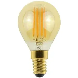 HOFTRONIC LED-Glühlampe E14 - 4,5 Watt 423 Lumen - G45 Form - 2200K Warmweißes Licht - Dimmbar - Bernsteinfarbenes Glas