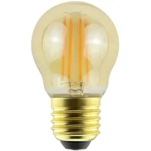 HOFTRONIC LED-Glühlampe E27 - 4,5 Watt 423 Lumen - G45 - 2200K Warmweißes Licht - Dimmbar - Bernsteinfarbenes Glas