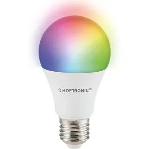 HOFTRONIC SMART E27 Smart Home Lampe - A60 Glühbirnenform - E27 Fassung - 10W 806lm - RGBWW - Wifi & Bluetooth - App Steuerung - Google Home, Amazon Alexa und Siri - Smart Glühbirne