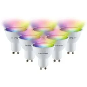 HOFTRONIC SMART 6er Set Smart lampe - GU10 Spots - 120° - 5.5W 345lm - RGBWW - Wifi & Bluetooth - App Steuerung - Google Home - Amazon Alexa - Smart bulbs - LED Reflektor