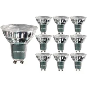 HOFTRONIC 10er Set GU10 LED Dimmbar - 4W 345lm - 4000K neutralweiß - Glas - Ersetzt 50W - GU10 Fassung - LED Reflektor - Universalfassung