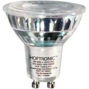 HOFTRONIC 25er Set GU10 LED Dimmbar - 4W 345lm - 4000K neutralweiß - Glas - Ersetzt 50W - GU10 Fassung - LED-Reflektor - Universalfassung