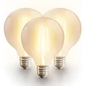 HOFTRONIC SMART 3er Set Smart Glühlampe - G95 Globelampe - E27 - 7W 806lm - CCT White Ambiance - Wifi & Bluetooth - APP-Steuerung - Google Home, Amazon Alexa und Siri - LED-Glühbirne