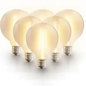 HOFTRONIC SMART 6er Set Smart Glühlampe - G95 Globelampe - E27 - 7W 806lm - CCT White Ambiance - Wifi & Bluetooth - APP-Steuerung - Google Home, Amazon Alexa und Siri