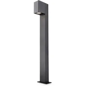 HOFTRONIC Marion LED-Sockellampe für den Außenbereich Schwarz - 100 cm - Wegbeleuchtung - GU10-Fassung - Max. 7W - IP65 Wasserdicht