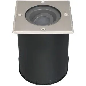 HOFTRONIC Cody LED Bodeneinbaustrahler RVS - Dimmbar - Exkl. GU10 Leuchtmittel - Schwenkbar - Befahrbar - Quadratisch - IP67 wasserdicht - Gartenbeleuchtung - Auffahrt