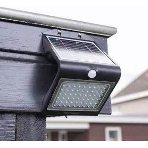 HOFTRONIC Rhodes LED Solar Wandleuchte mit Bewegungsmelder 2 Leuchtmodi 56 LEDS 3000K Warmweiß