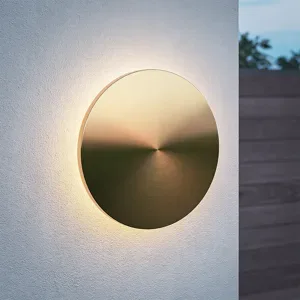 HOFTRONIC Casper XL LED Wandleuchte Gold - 2700K warmweiß - 27 Watt - Rund - Wandleuchte für drinnen und draußen