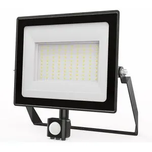 HOFTRONIC Stratos - LED Fluter mit Bewegungsmelder - 100 Watt 8700 Lumen - 4000K Neutralweißes Licht - IP65 Wasserdicht - 15cm Kabel