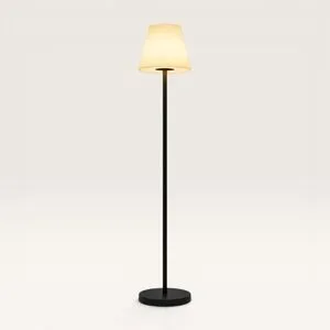 LUSENZ Stehlampe Nuvoro sole ? Mit abnehmbarem Fuß und wiederaufladbar über USB-C oder Solarenergie ? Inklusive Fernbedienung zur Auswahl aus sechs RGB-Farben