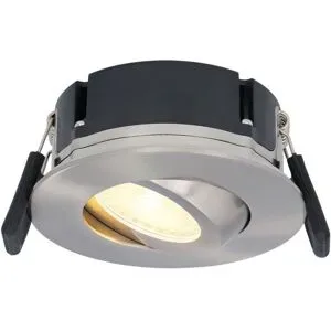 HOFTRONIC Napels LED Einbaustrahler Ultra Flach (39mm) - 360° schwenkbar - 8W 570 Lumen - Dimmbar - IP65 Wasserdicht für Bad, Innen und Außen - Edelstahl