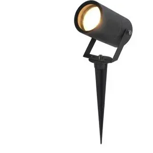 HOFTRONIC Spikey LED Gartenstrahler mit Erdspieß Dimmbar - GU10 Fassung - Wandstrahler - IP65 Wasserdicht - Schwarz - Erdspießstrahler