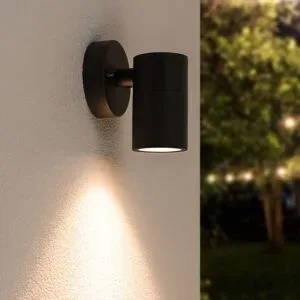 HOFTRONIC Mason LED Wandleuchte - 4W 345lm - Dimmbar - 2700K - IP44 - Schwarz