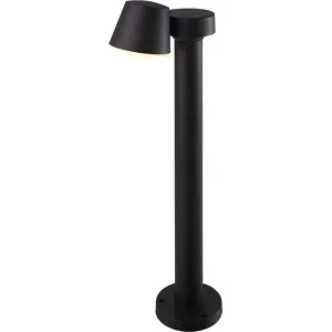 HOFTRONIC Memphis LED Sockellampe - 80cm - 6 Watt 300 lumen - Schwenkbar - IP54 - 3000K warmweiß - Außenlampe - Wegeleuchte - Schwarz