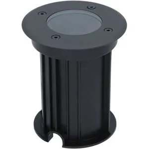HOFTRONIC Maisy LED Bodeneinbaustrahler außen - Ø12cm - Dimmbar - GU10 Fassung - Rund - Bodenstrahler - Einfahrt - Schwarz - IP67 wasserdicht