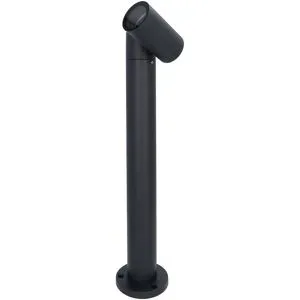 HOFTRONIC Amy LED Sockellampe - 45cm - Schwenkbar - IP65 wasserdicht - GU10 Fassung - Außenlampe - Wegbeleuchtung - Wegeleuchte - Gartenstrahler - Schwarz