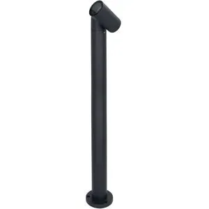 HOFTRONIC Amy LED Sockellampe - 60cm - Schwenkbar - IP65 wasserdicht - GU10 Fassung - Außenleuchte - Wegbeleuchtung - Wegeleuchte - Gartenstrahler - Schwarz