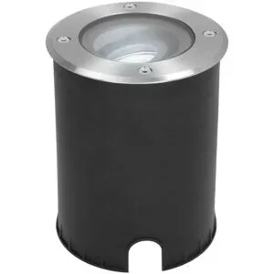 HOFTRONIC Lilly LED Bodeneibaustrahler außen - Dimmbar - Schwenkbar - GU10 Fassung - 6500K tageslichtweiß - 4W 345lm - Rund - IK10 - Edelstahl - IP67 wasserdicht - Auffahrt