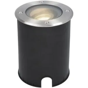 HOFTRONIC Lilly LED Bodeneinbaustrahler außen - Dimmbar - Schwenkbar - GU10 Fassung - Rund - 4000K neutralweiß - 4W 345lm - IK10 - Edelstahl - IP67 wasserdicht - Auffahrt