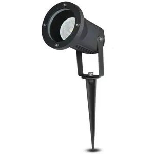 HOFTRONIC LED Gartenstrahler mit Erdspieß - Dimmbar - Schwenkbar - 6500K tageslichtweiß - 4W 345lm - IP65 - Wasserdicht - Schwarz - Gartenstrahler - Gartenbeleuchtung - Wegbeleuchtung