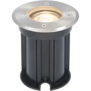 V-TAC LED Bodeneinbaustrahler außen - Dimmbar - GU10 Fassung - 2700K warmweiß - 4W 345lm - Rund - Bodenstrahler - Auffahrt - Edelstahl - IP65 Wasserdicht