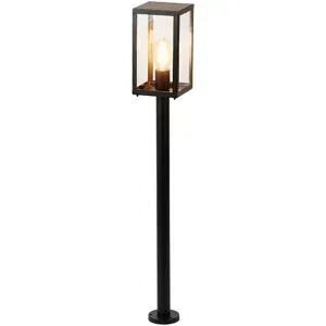 HOFTRONIC SMART Casey Smart LED Sockelleuchte - 100cm - 7W 806lm - IP65 wasserdicht - 1800K - 6500K weiß - Warm- bis kaltweiß - Wifi + Bluetooth - Außenleuchte - E27 ST64 Filament Lichtquelle - Schwarz - Google Home, Amazon Alexa und Siri