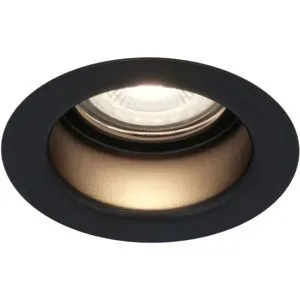 HOFTRONIC Mari - LED Einbaustrahler Flach - 6 Watt 570 Lumen - 4000K neutralweiß - GU10 LED Modul - Blendfrei - Dimmbar - Rund - IP65 wasserdicht - Schwarz - LED Coin
