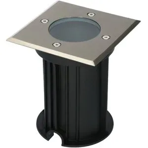 V-TAC LED Bodeneinbaustrahler außen Eckig - Dimmbar - GU10 Fassung - Bodenstrahler - Auffahrt - Edelstahl - IP65 wasserdicht
