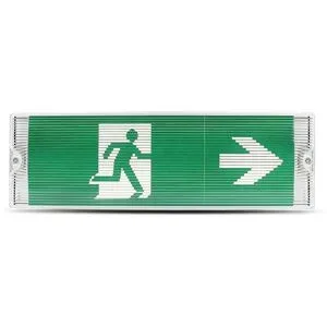 V-TAC LED-Notleuchte mit Batterie - Wand- und Deckenmontage - 3 Watt - 6400K tageslichtweiß - IP65 wasserdicht - Inkl. Piktogramm mit 4 Fluchtwegaufklebern