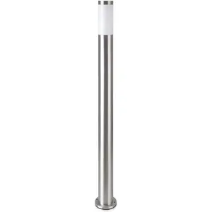 V-TAC Dally XL LED Sockellampe - 110cm - IP44 wasserdicht - E27 Fassung - Außenlampe - Wegeleuchte - Pollerleuchte - Edelstahl