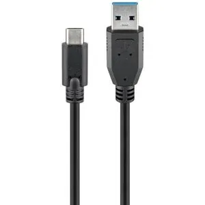 Goobay USB 3.1 GEN 2 (USB 3.0) USB-C (M) auf USB-A (M) Kabel - 10Gbit/s - Bis zu 60W - USB-Adapter - OTG-Kabel - 1m - Schwarz