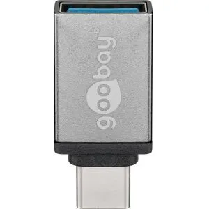 Goobay USB 3.2 GEN 1 (USB3.0) USB-C-Stecker - USB-A (F) auf USB-C (M) - 5Gbit/s - USB-Adapter - Super Speed-Adapter - Grau
