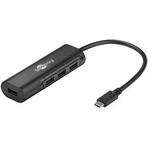 Goobay USB 3.2 GEN 1 (USB 3.0) USB-C auf USB-A Adapter - 4 Anschlüsse - Schnellladegerät - 5Gbit/s