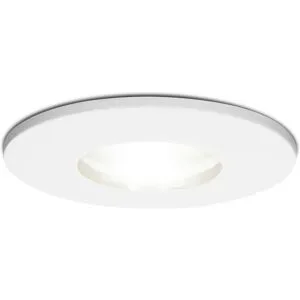 HOFTRONIC Barcelona LED-Einbaustrahler - Dimmbar - 4 Watt 6500K tageslichtweiß - GU10 Fassung - IP44 spritzwassergeschützt - Weiß - Für Innen, Außen und Badezimmer