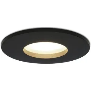 HOFTRONIC Porto LED-Einbaustrahler - Dimmbar - GU10 - 4 Watt - 4000K neutralweiß IP44 spritzwassergeschützt - Schwarz - Für Innen, Außen und Badezimmer