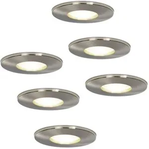 HOFTRONIC 6x Vegas LED-Einbaustrahler - Dimmbar - 4 Watt 4000K neutralweiß - IP44 - Spritzwassergeschütztes Aluminium - Für Innen, Außen und Badezimmer