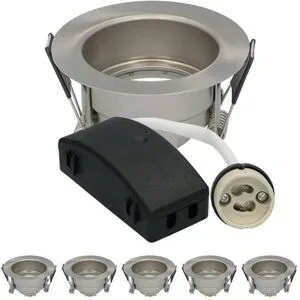 HOFTRONIC 6er Set Rio - LED Einbaustrahler - Durchmesser 85mm - GU10 Fassung - IP65 für Bad und Außenbereich - Rund - Edelstahl