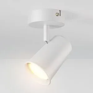 HOFTRONIC Riga - LED Deckenleuchte - 4 Watt 345 lumen - Schwenkbar - 2700K warmweiß - GU10 - Dimmable - IP20 für Innenbereich - Weiß