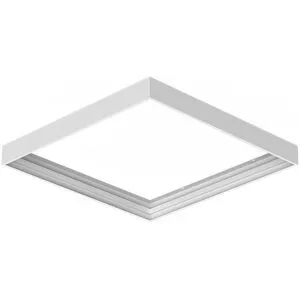 HOFTRONIC Aufbaurahmen für LED-Panel - Passend für 62x62 cm LED-Panels - Werkzeugfrei - 63 mm - Weiß