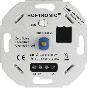 HOFTRONIC LED-Dimmer - 3-200 Watt - Phasenabschnitt - Universal