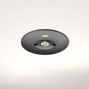 HOFTRONIC Locus - LED Einbaustrahler Notbeleuchtung Schwarz - 2 Watt 300 Lumen - austauschbare Linse - IP20 für Innenräume - 3-Stunden (3300mAh) - 6500K tageslichtweiß