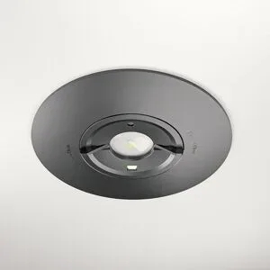 HOFTRONIC Parvos - LED-Einbaustrahler Notbeleuchtung Schwarz - 1,6W 330lm - Austauschbare Linse - IP20 - 3 Stunden Notstromversorgung - 6500K - Autotestfunktion