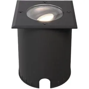 HOFTRONIC Cody LED Bodeneinbaustrahler Schwarz - GU10 4,5 Watt 345 Lumen dimmbar - 4000K neutralweiß - schwenkbar - Befahrbar - quadratisch - IP67 wasserdicht