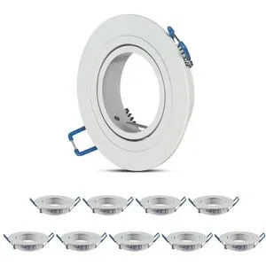 V-TAC 10er-Set - Montana - GU10 Leuchte - Einbaustrahler - schwenkbar - Weiß - 75mm Einbaumaß